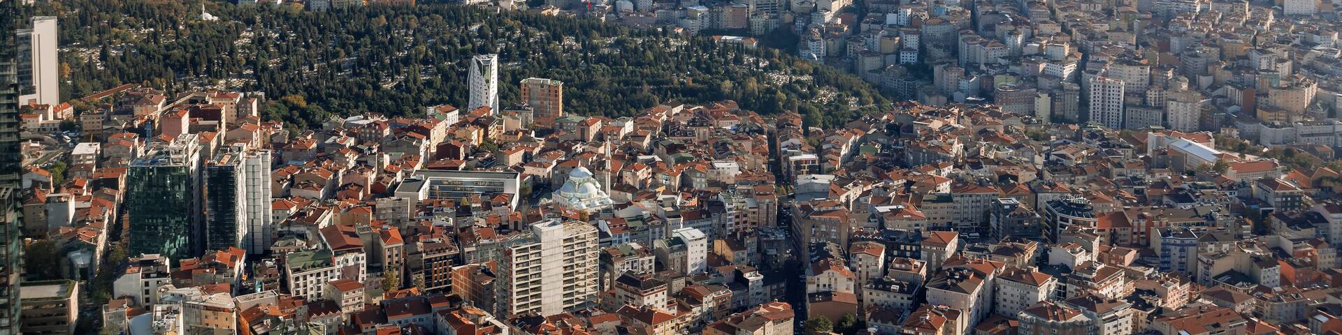Beautiful view of the modern district of Istanbul