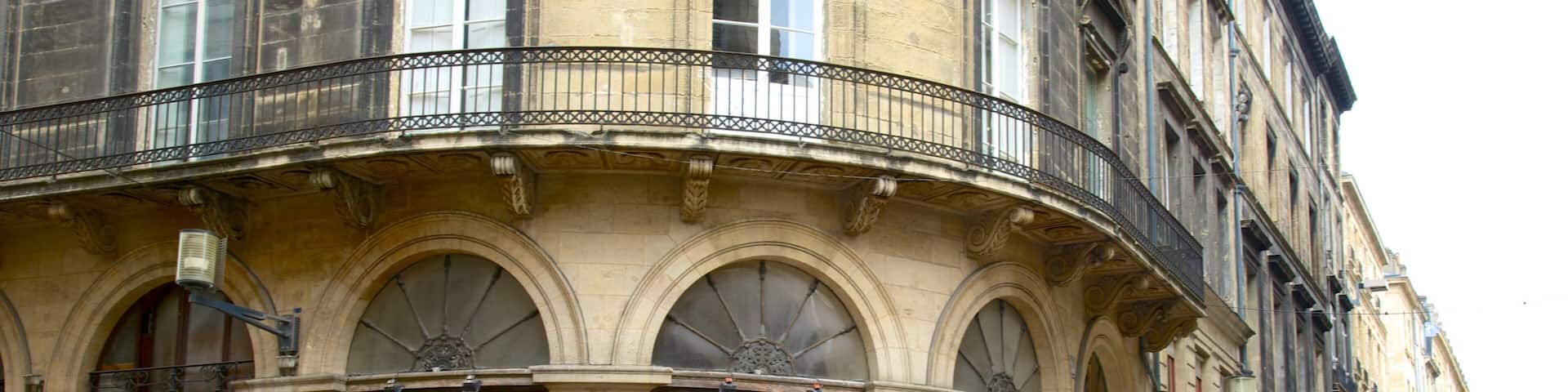 A historic building with ornate architecture and a 'Galerie' sign.
