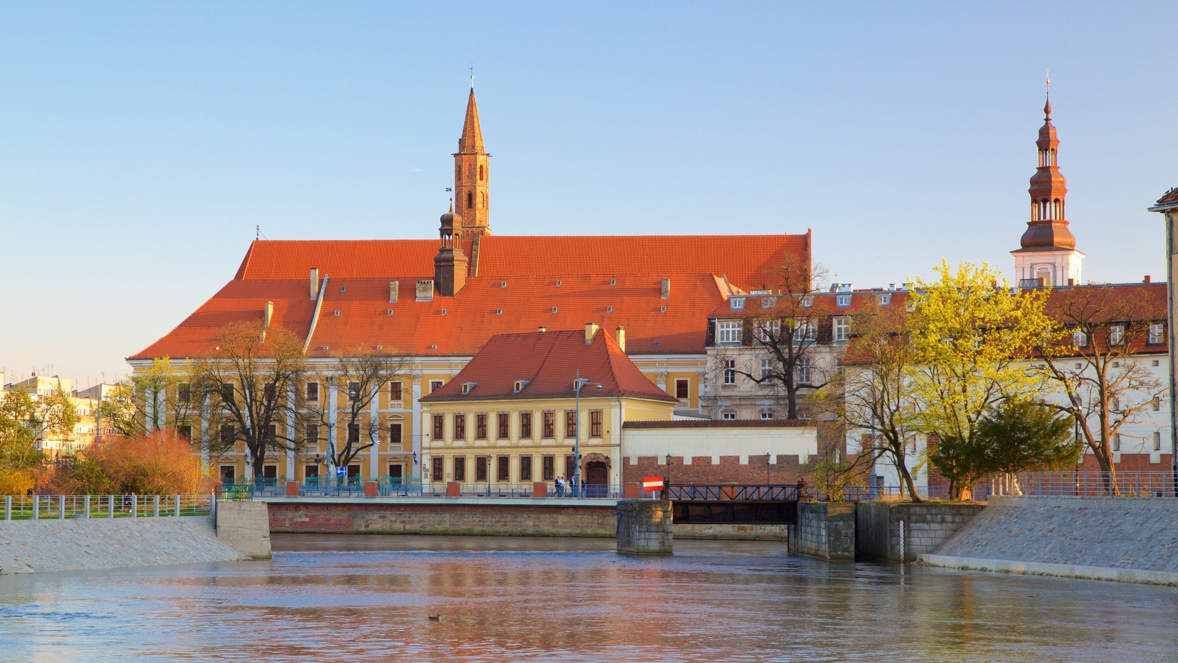 Wroclaw which includes a lake or waterhole