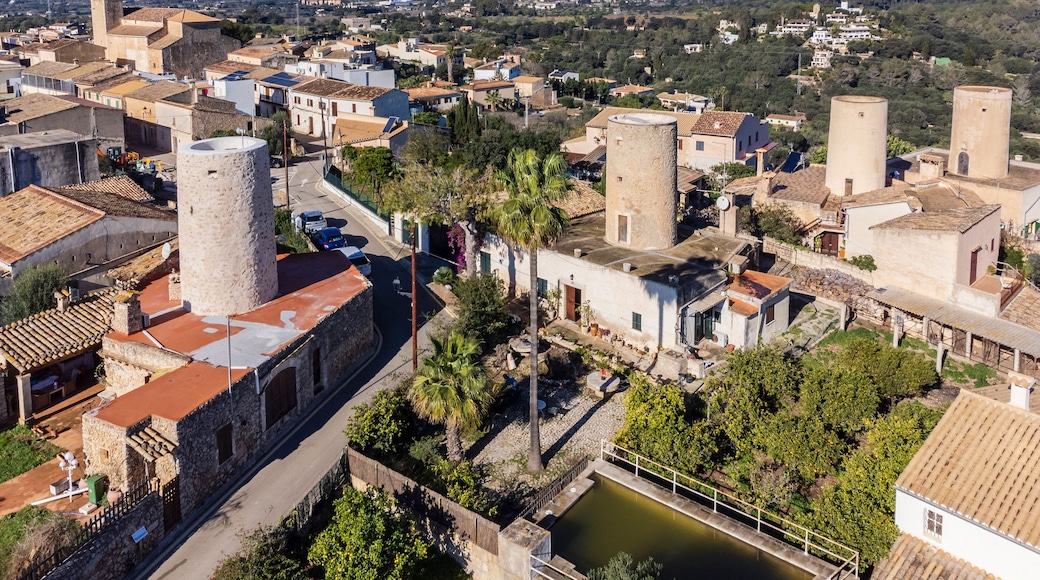 Historic 18th century mills of Les Comunes,, Molins de Buger, Búger, Majorca, Balearic Islands, Spain