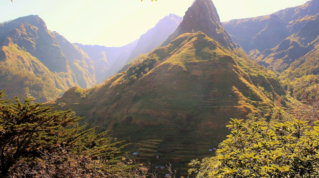I took this on Madeira Island, Portugal last May :). It was a dream come true to visit this enigmatic island. I was suppose to visit it back in March but had to unfortunately cancel. But, I had plans to travel in May so I decided to include Madeira! It was really well worth it. I took a few tours but on this particular day I walked solo. A few hour walk in the Serra de Água Valley. Breathtaking scenery was all-around. Mountains, valleys and amazing colors! And this was one of my favorite views! There was actually not many views of this mountain from the path I was walking. I could have very easily missed it! I am glad I didn't, though. And I came at the right time, too - sunset time :).
Madeira Island was the 2nd part of my trip. Finland being first, due to a music festival I was attending. And then a day in Helsinki. And I ended my trip in Switzerland. Was quite a contrast between Madeira & Switzerland ;). And both so beautiful in their own way. A journey I'll never forget!