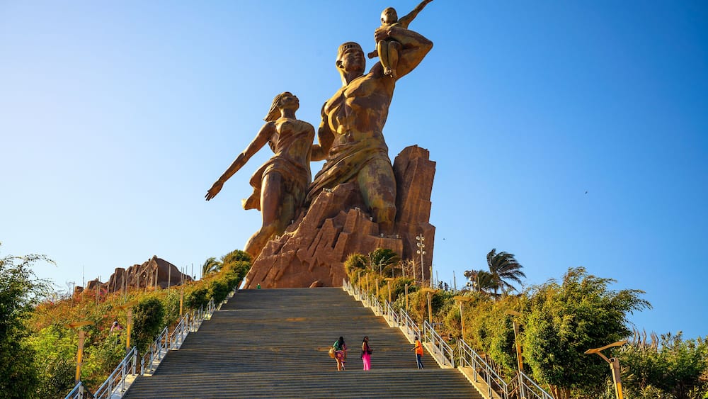 Statue called Monument of the African Renaissance located in Dakar, Senegal