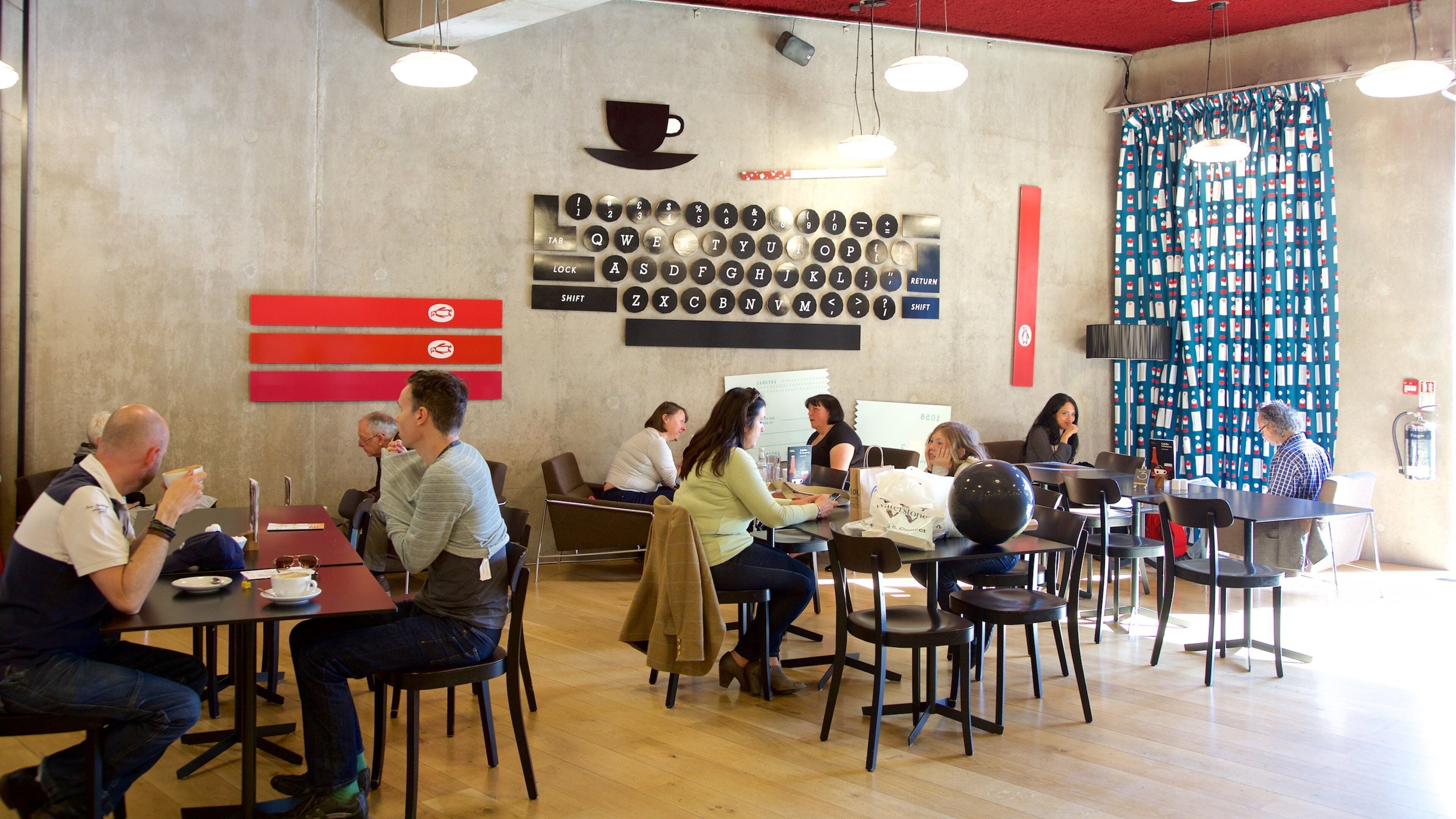 Nottingham Contemporary which includes interior views and cafe scenes as well as a small group of people