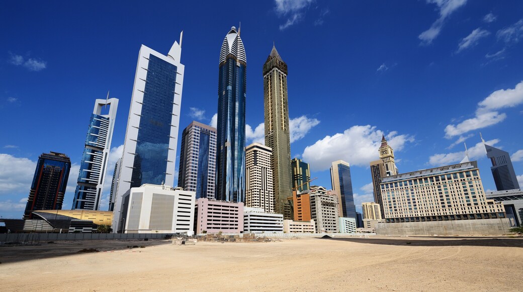 Skyscrapers of the Dubai World Trade center.; Shutterstock ID 362764364