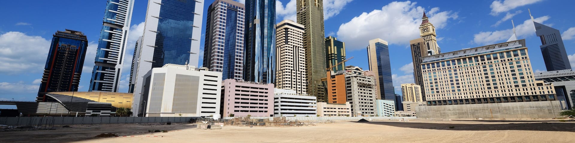 Skyscrapers of the Dubai World Trade center.; Shutterstock ID 362764364