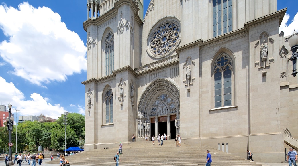 Sao Paulo Cathedral featuring a church or cathedral, religious aspects and heritage architecture