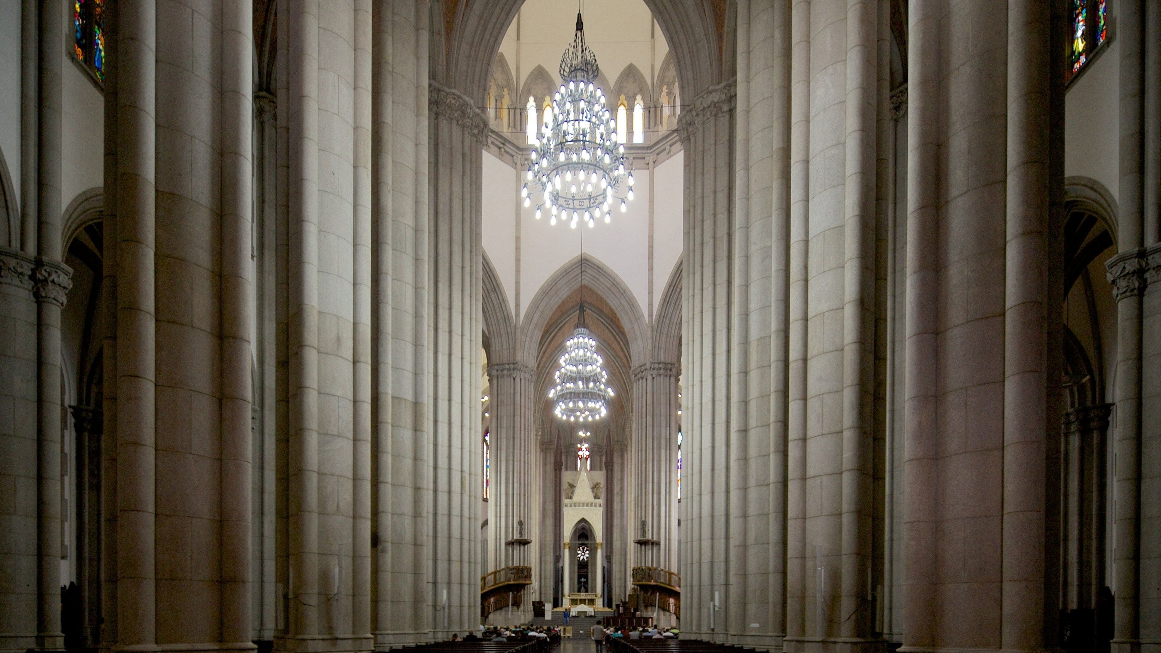 São Paulo Cathedral showing a church or cathedral, heritage architecture and religious elements