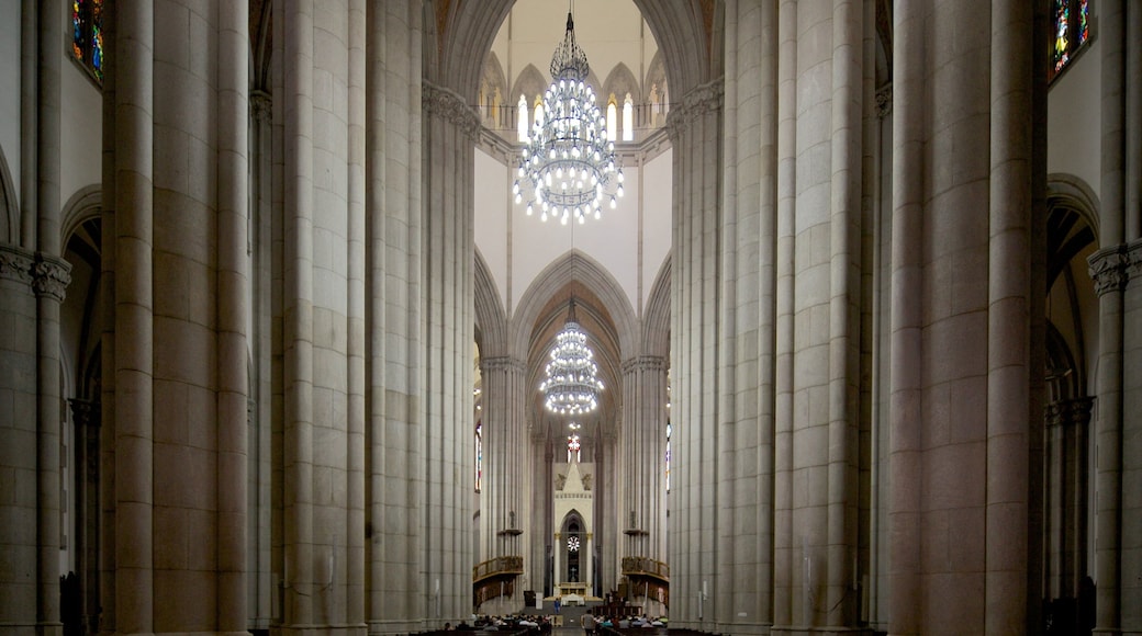 São Paulo Cathedral showing a church or cathedral, heritage architecture and religious elements