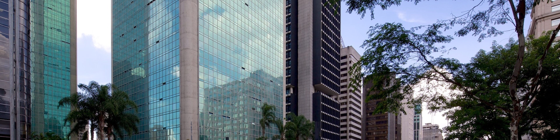Paulista Avenue which includes modern architecture and a city
