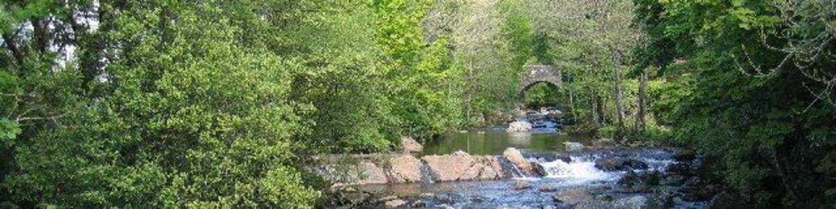 River Erme with Old Ivy Bridge, Ivybridge, Devon.