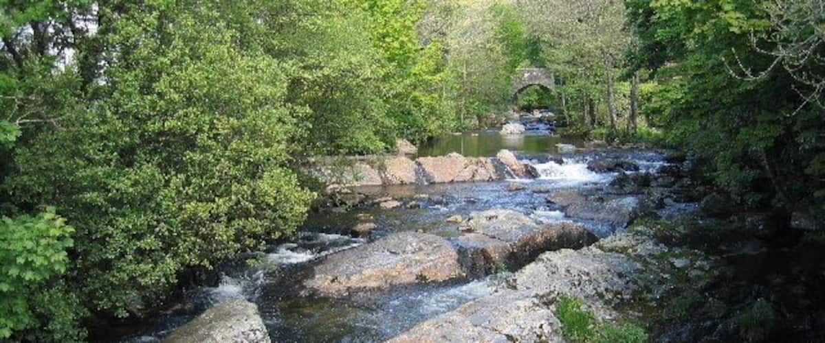River Erme with Old Ivy Bridge, Ivybridge, Devon.