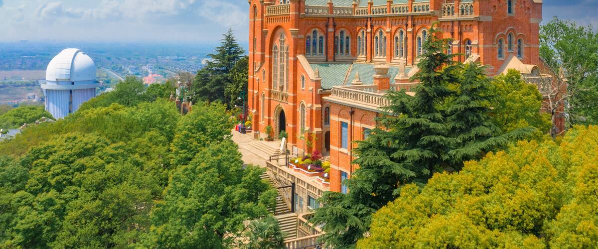 Mountain top architecture in Sheshan Hill, Shanghai, China