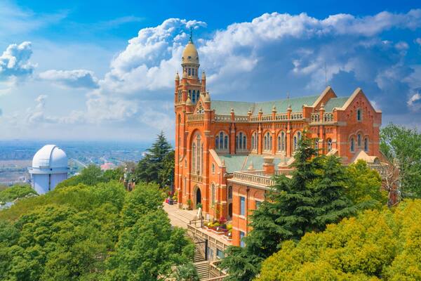Mountain top architecture in Sheshan Hill, Shanghai, China