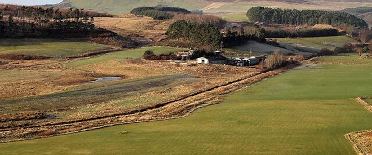 Haughhead Farm, Dolphinton Viewed from the summit of Kippet Hill in the adjoining square to the east. Dunsyre Hill is in the background on the left.