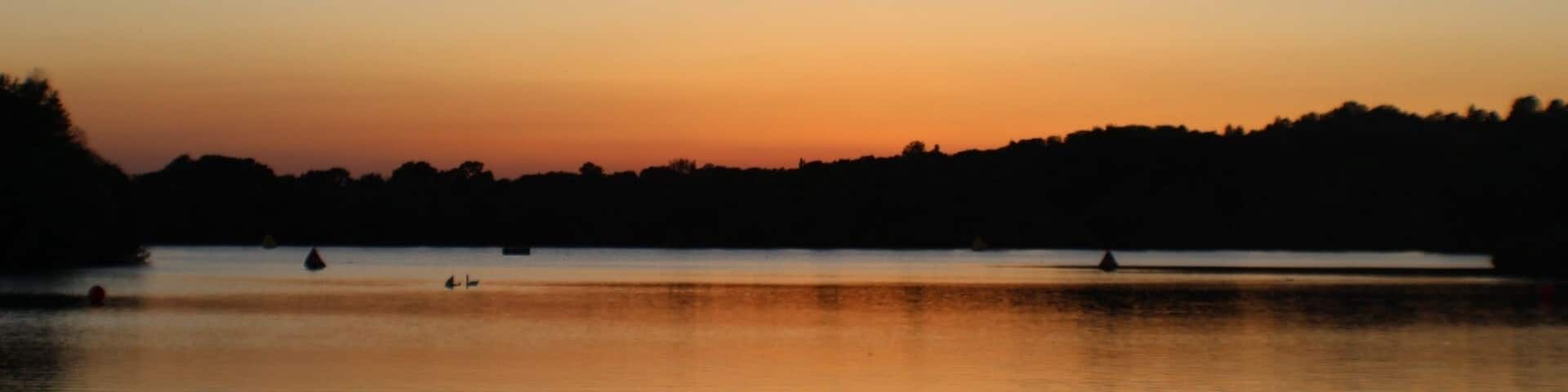 This is a beautiful lake, especially at sunset.