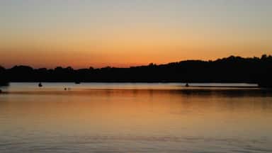 This is a beautiful lake, especially at sunset.