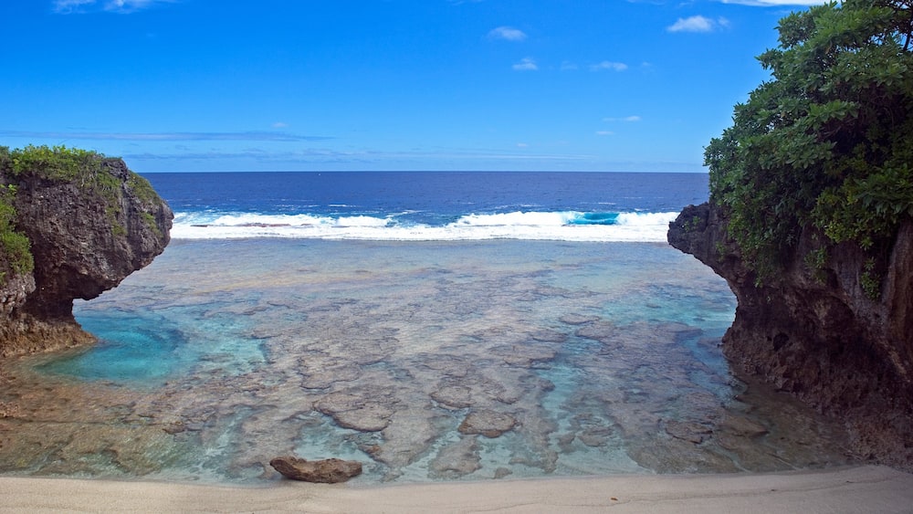 Tamakautoga mit einem farbenfrohe Riffe