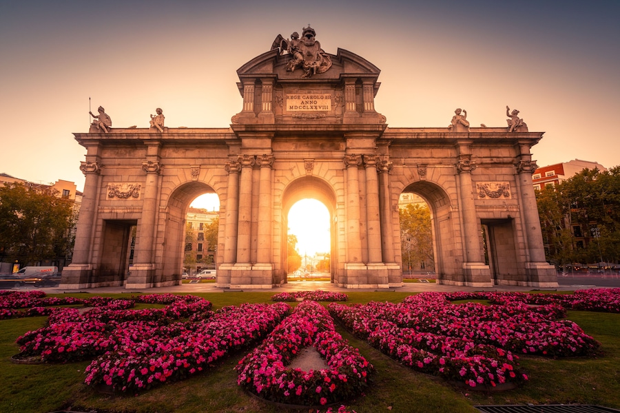 "Puerta de Alcala" / Alcala Gate in the center of Madrid, Spain.