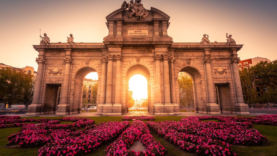 "Puerta de Alcala" / Alcala Gate in the center of Madrid, Spain.