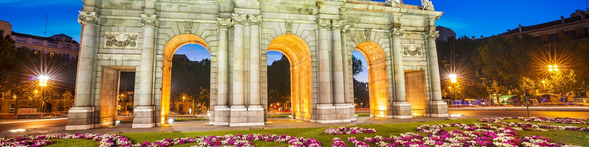 Famous Puerta de Alcala, Madrid, cibeles district, Spain; Shutterstock ID 158117921
