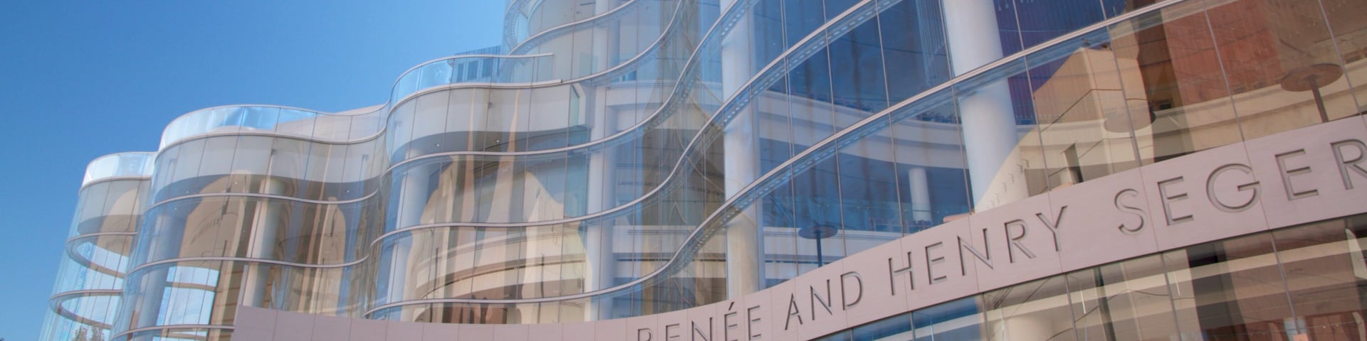 Segerstrom Center for the Arts featuring signage, art and modern architecture