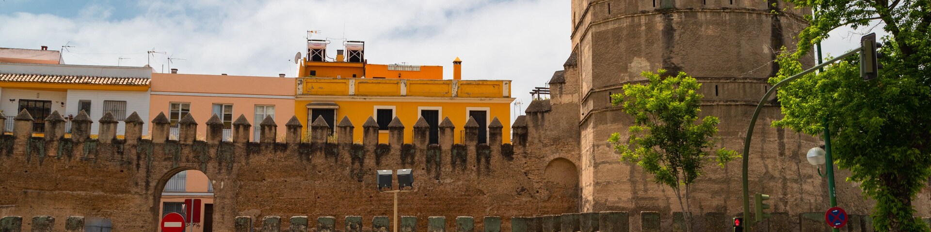 Macarena which includes heritage architecture and a castle