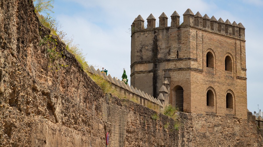 Macarena showing heritage architecture and a castle