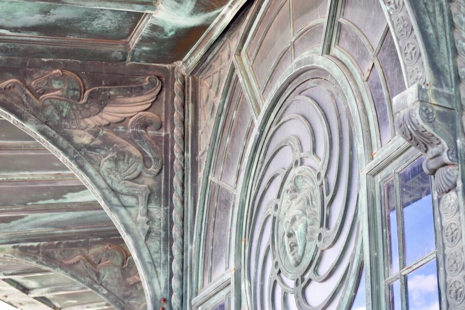 Sentinels of the abandoned Carousel House 