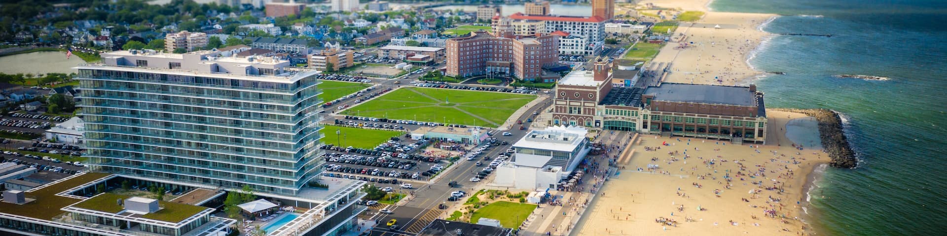 Aerial of Asbury Park New Jersey 2019