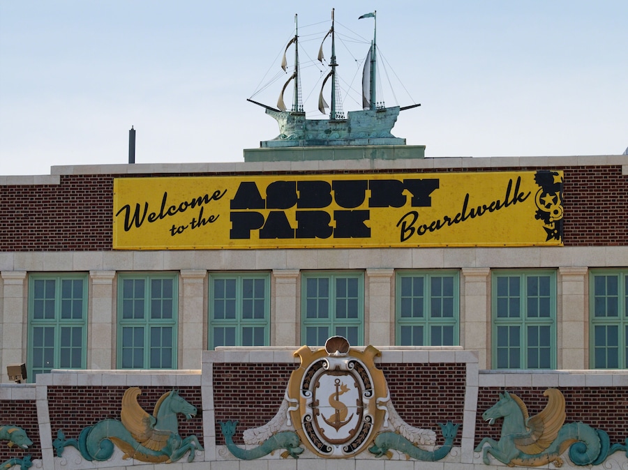 View of the Facade of the Asbury Park Convention Hall,. New Jersey. Image shot 06/2010. Exact date unknown.