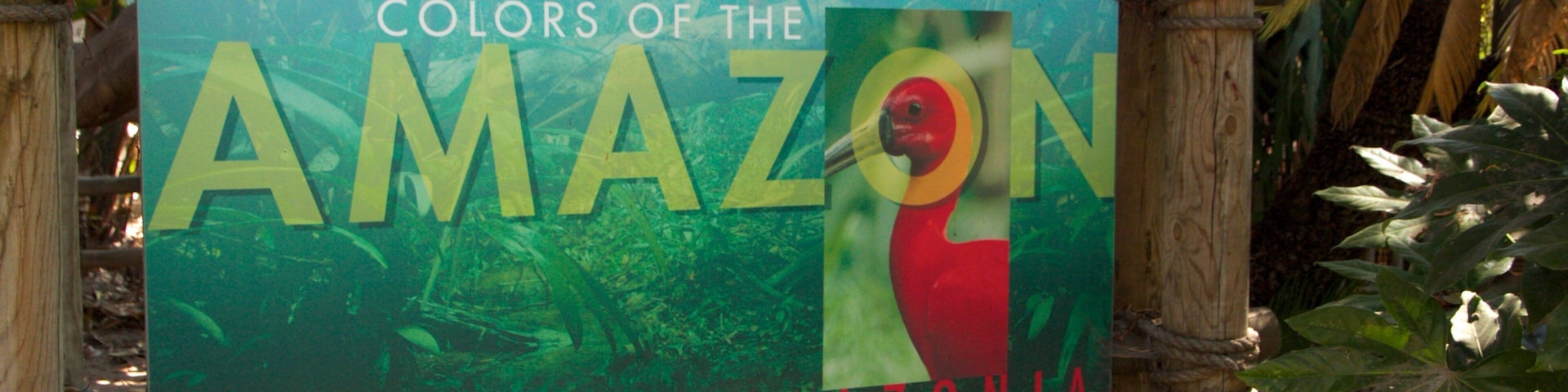 Santa Ana Zoo featuring signage and zoo animals