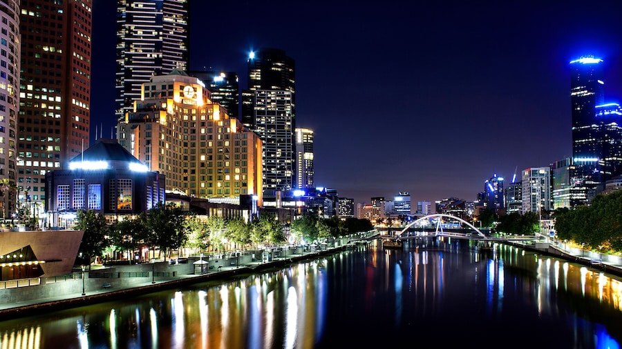 Melbourne city in the night