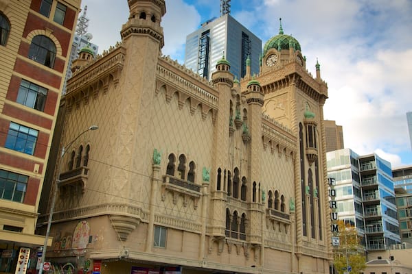 Forum Theatre featuring theatre scenes and a city