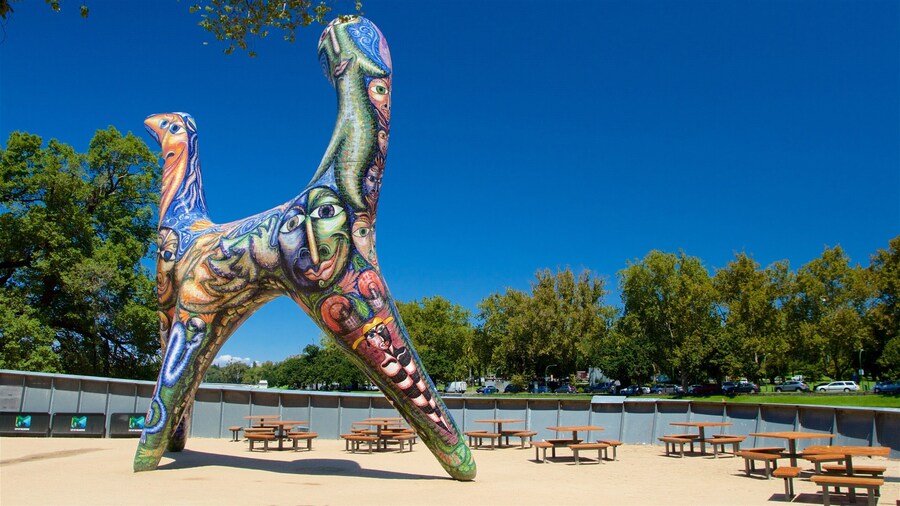 Birrarung Marr Park which includes outdoor art