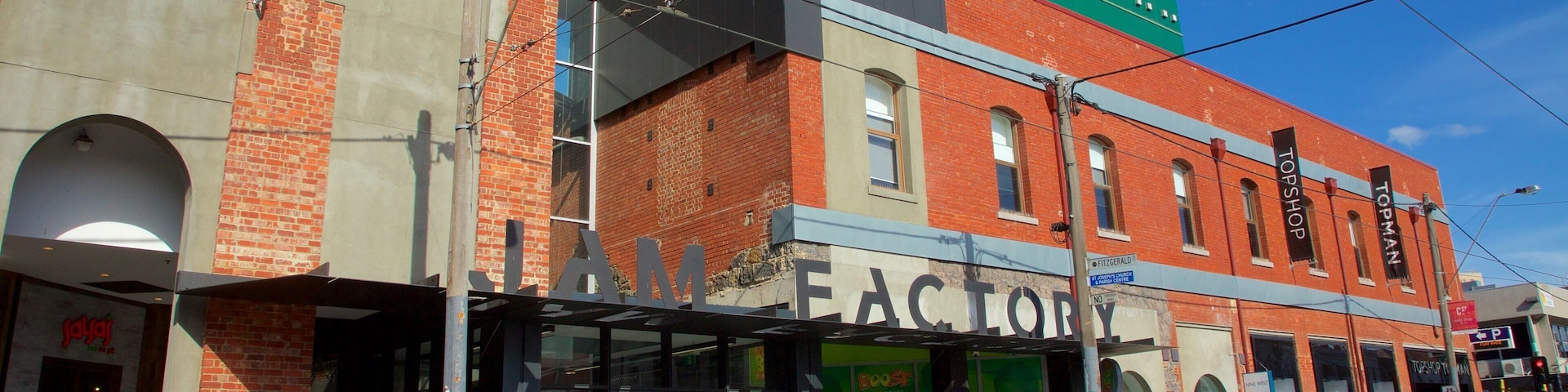 Jam Factory que inclui elementos de patrimônio