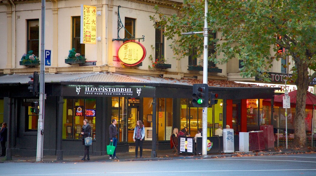 Calle Lygon que incluye una ciudad y imágenes de calles