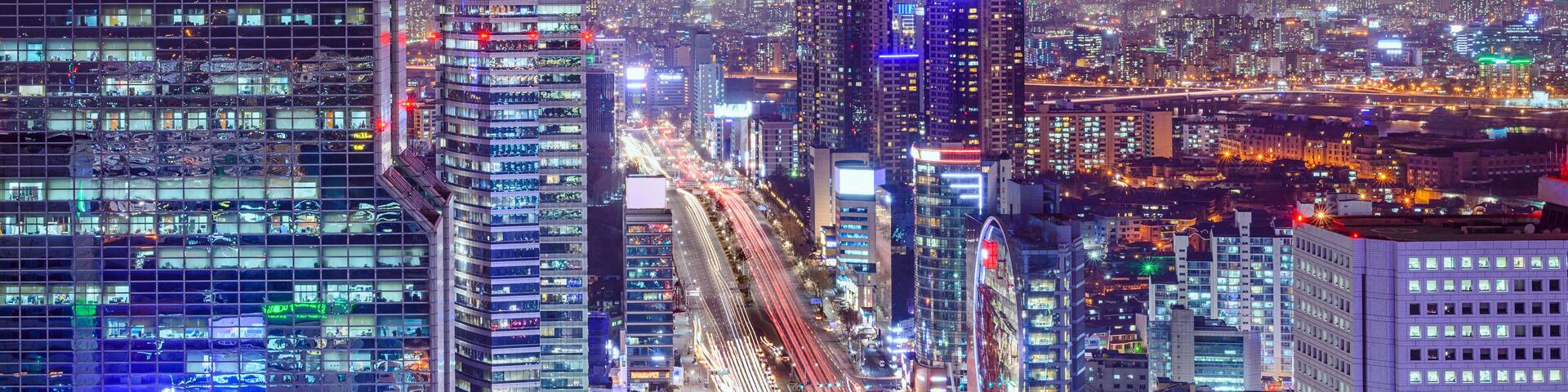 Seoul, South Korea Cityscape at Night