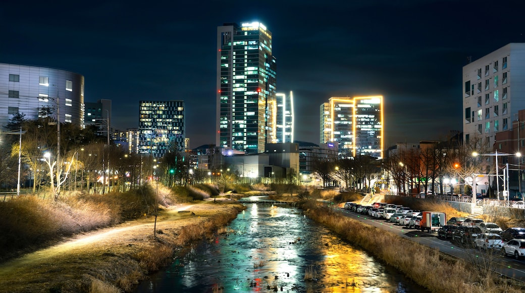 The night view of Anyang City, Gyeonggi-do, Korea