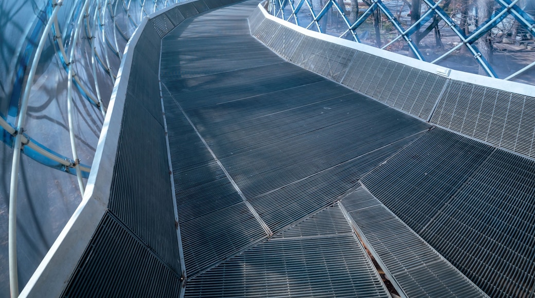 Walkway architecture at daytime in Anyang art public park, South Korea.