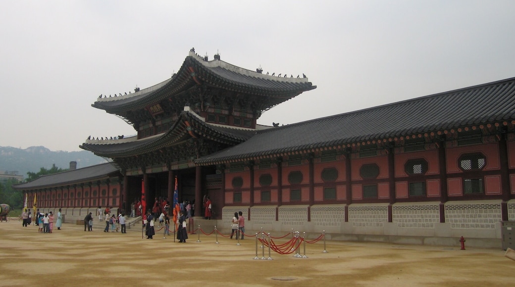 Learning about Korean history and culture at the Gyeongbokgung Palace in Seoul