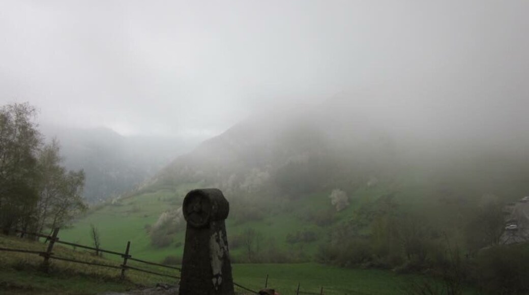 In memory of the Catharsis who were murdered and burned here. The fog just adds to the mysterious ambiance