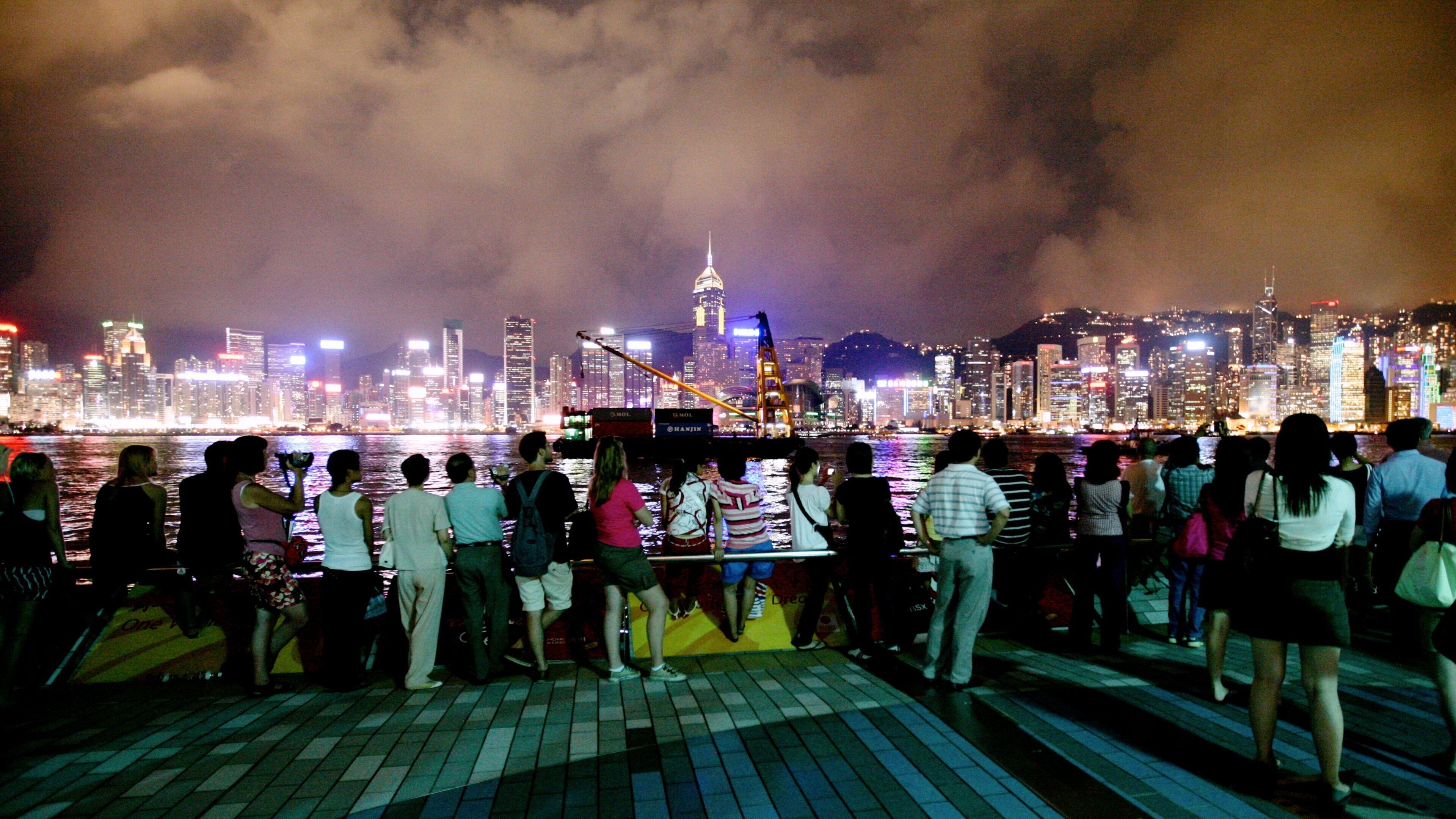 Avenue of Stars som viser by, nattbilder og uteliv