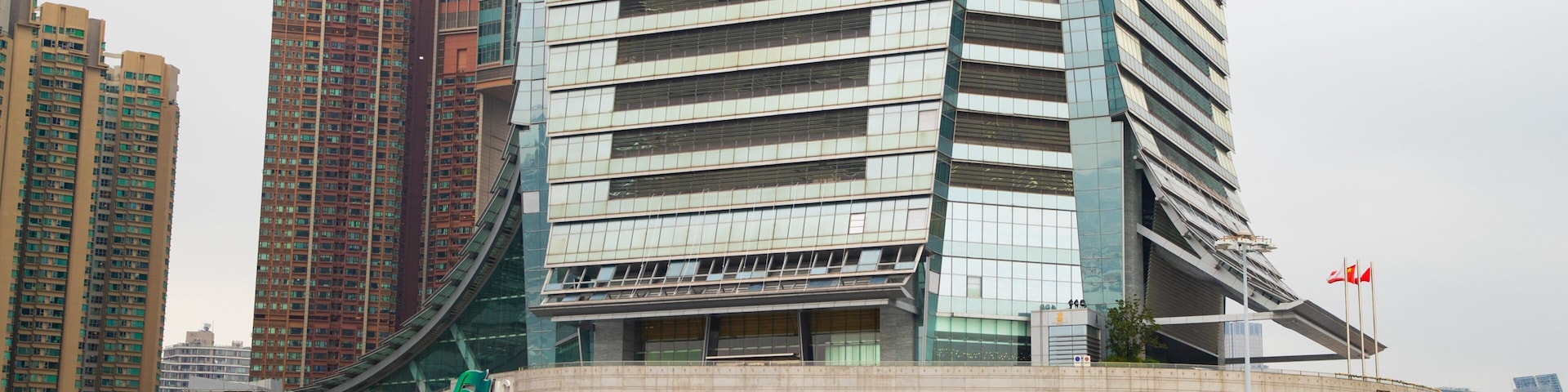 International Commerce Centre which includes a city and modern architecture