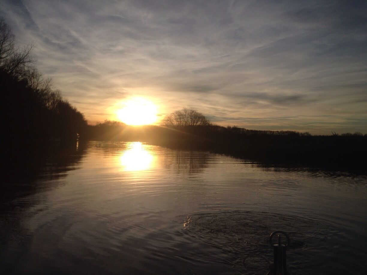 Nice sunset , cold in winter