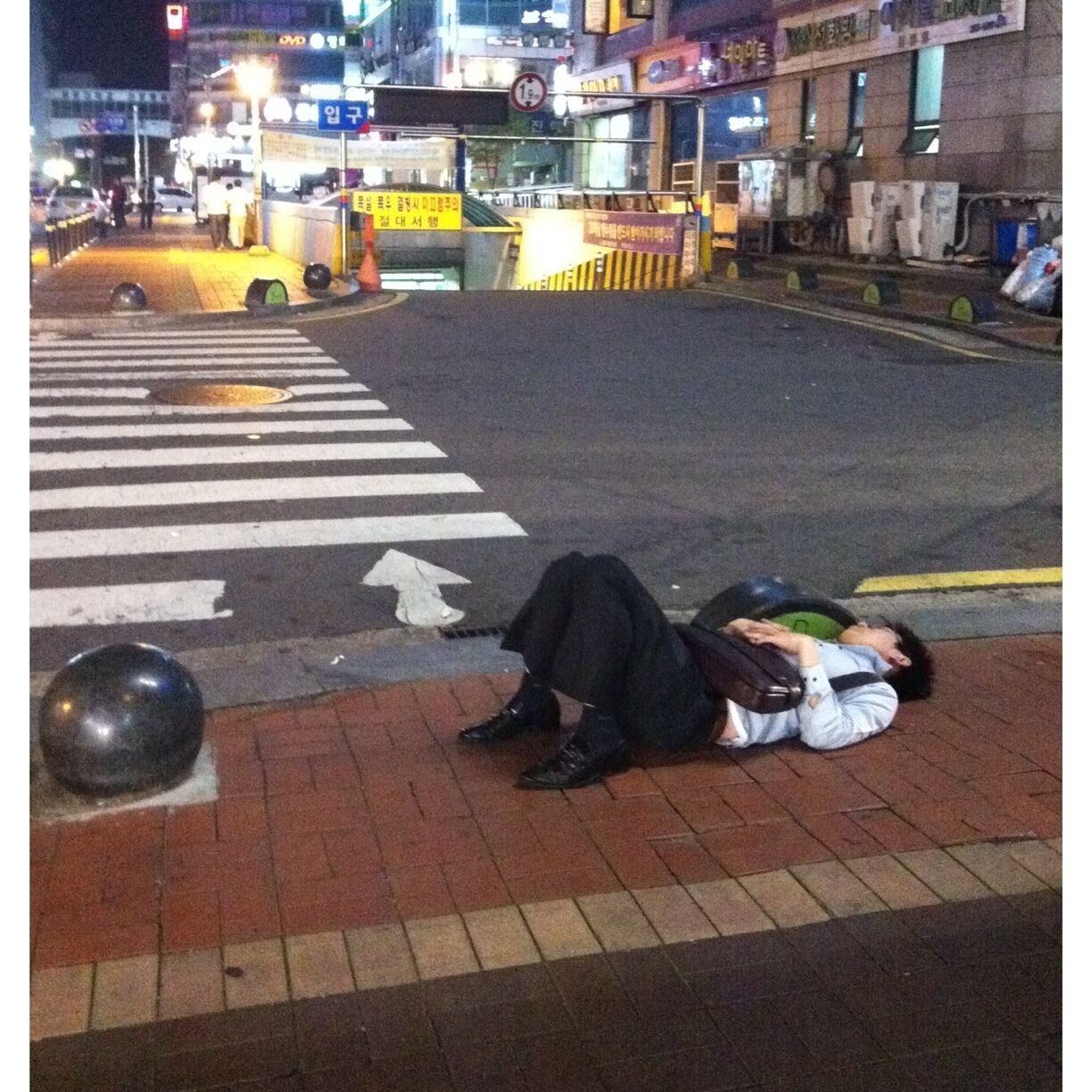 Hard night of drinking for this man!