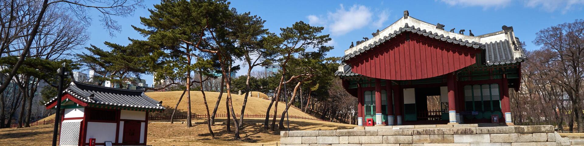 Seonjeongneung Royal Tombs of the Joseon Dynasty located in Gangnam, Korea. , Shutterstock ID 1153160630, SF SSA Case with Manager Approval: Case 07151371, Job: Prepay credit, Clien
