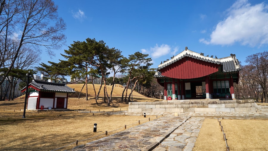 Seonjeongneung Royal Tombs of the Joseon Dynasty located in Gangnam, Korea. , Shutterstock ID 1153160630, SF SSA Case with Manager Approval: Case 07151371, Job: Prepay credit, Clien