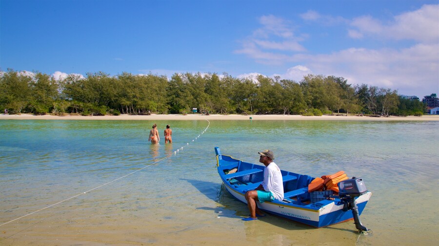 Playa japonesa ofreciendo natación, vistas generales de la costa y paseos en lancha