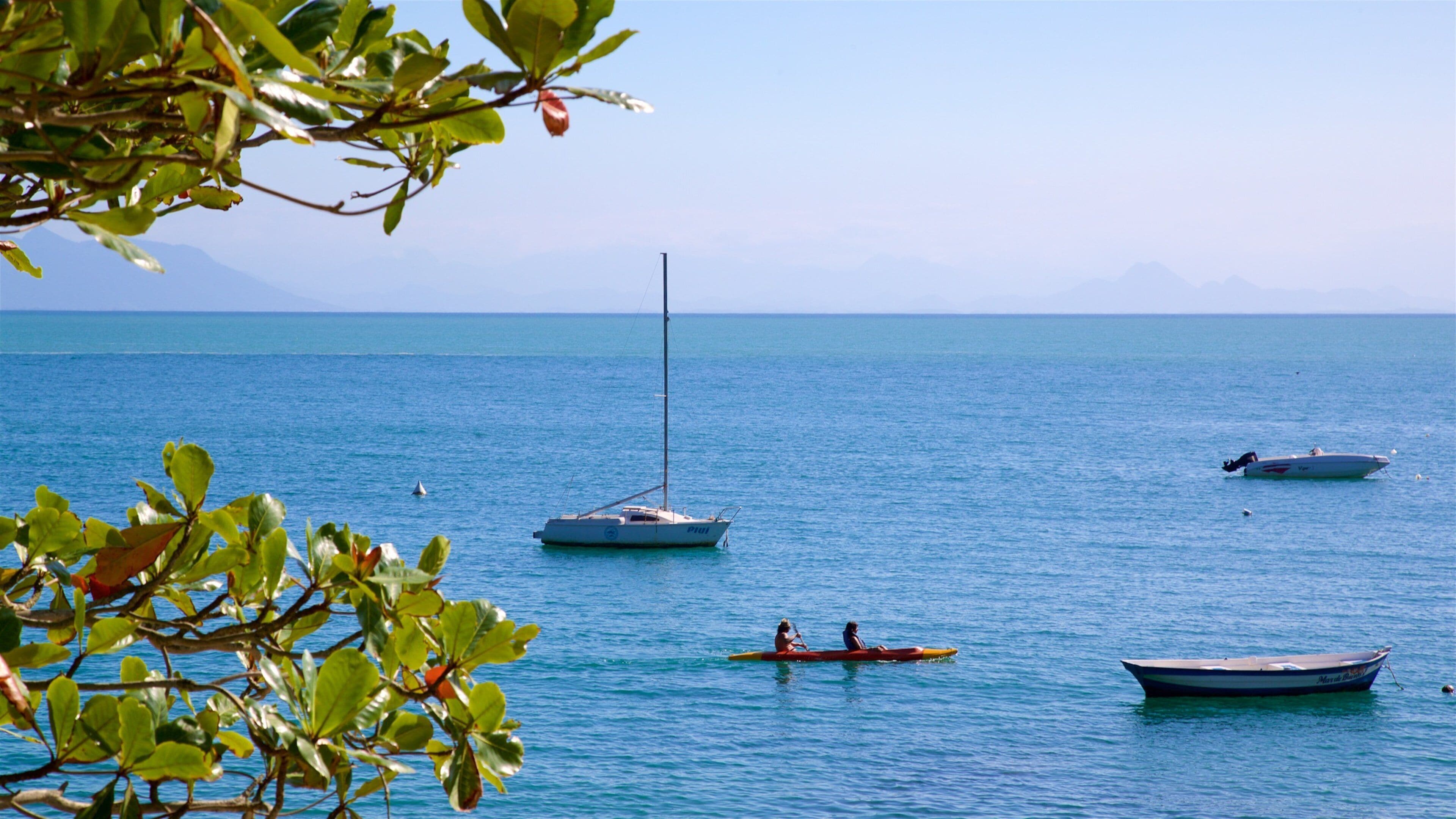 Joao Fernandes Beach which includes kayaking or canoeing and general coastal views as well as a couple