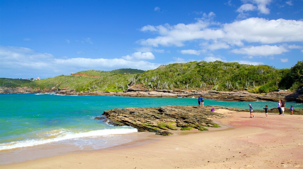 Forno Beach featuring a sandy beach, rocky coastline and general coastal views